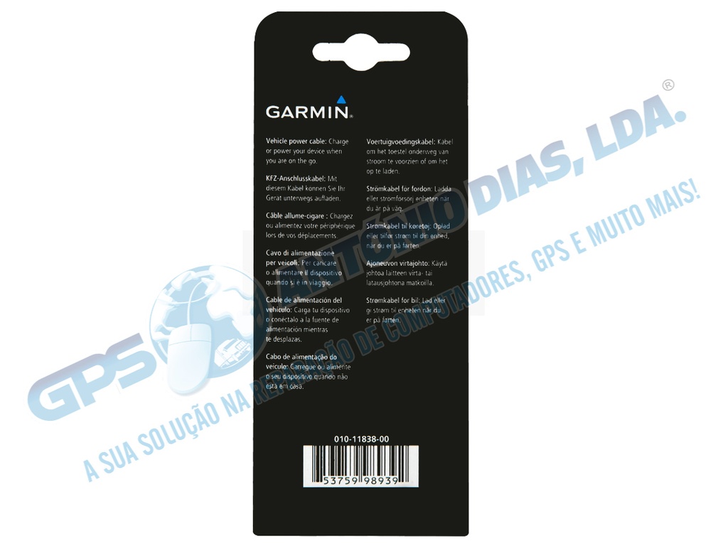 Carregador de Isqueiro Garmin TA20 (Mini USB)