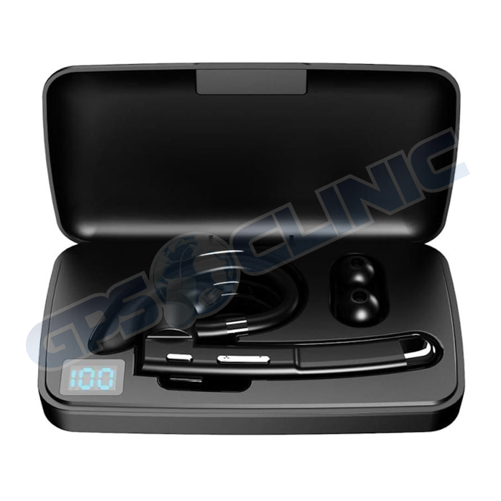Auricular Bluetooth com base carregável