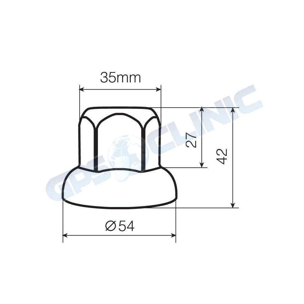 Tampas de porcas de roda 32mm Inox - Lampa