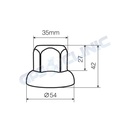 Tampas de porcas de roda 32mm Inox - Lampa