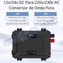Conversor 2000W/4000W Onda Pura 12v/24v