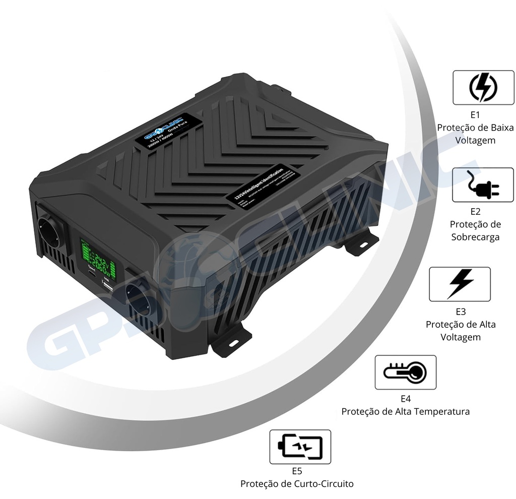 Conversor 2000W/4000W Onda Pura 12v/24v