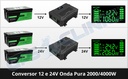 Conversor 2000W/4000W Onda Pura 12v/24v