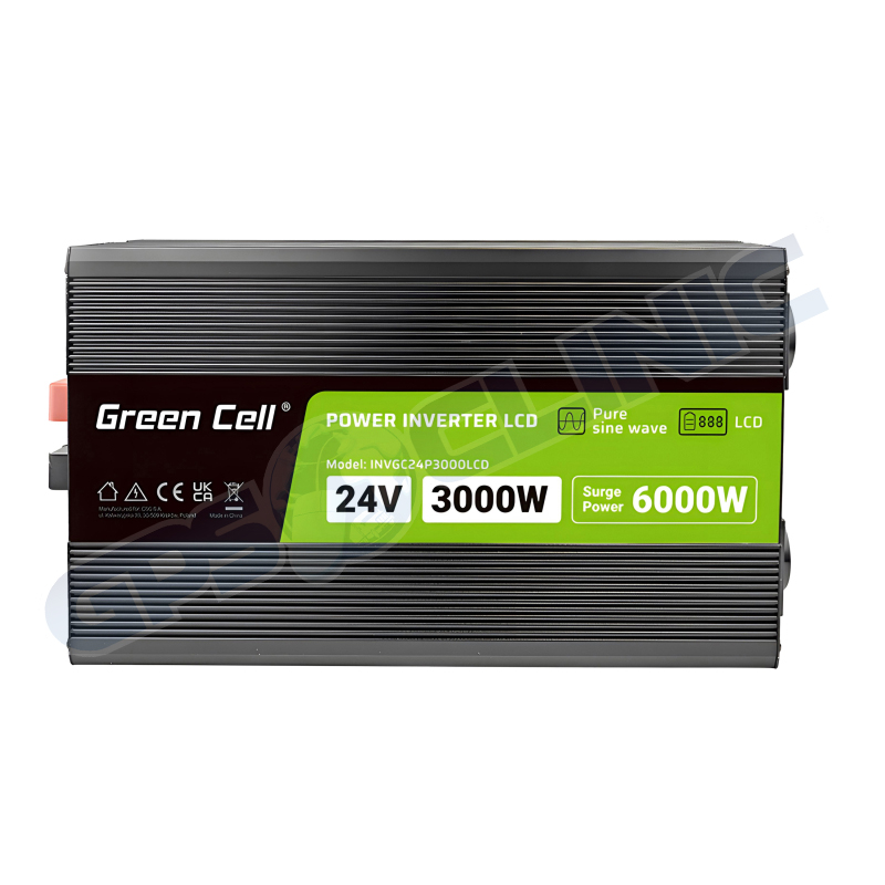 Conversor Green Cell 24V-3000/6000W Onda Pura LCD