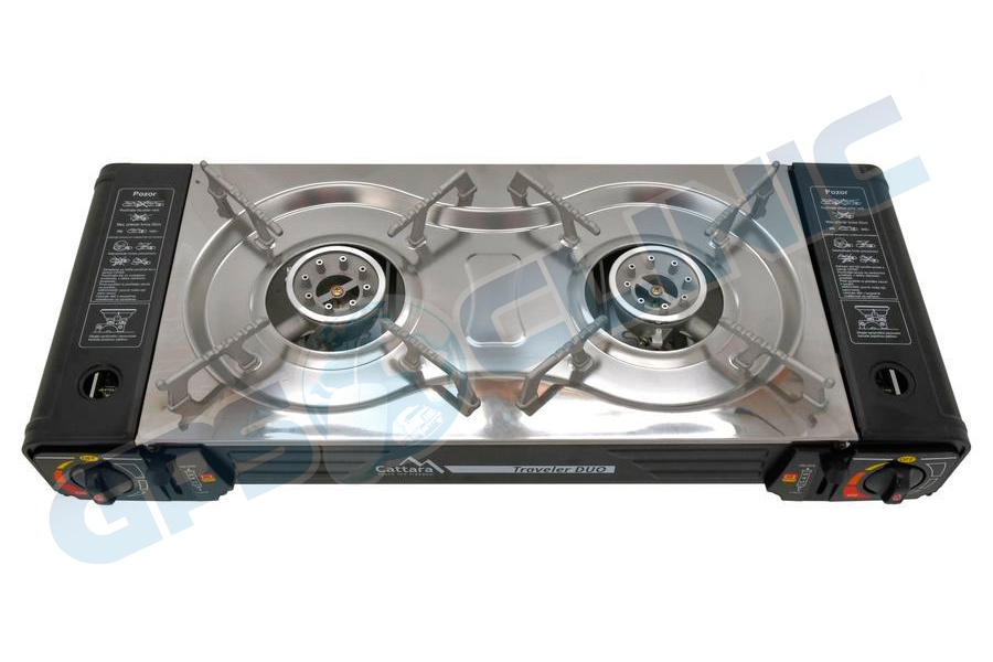 Fogão a Gás Portátil c/2 Bocas- Cattara