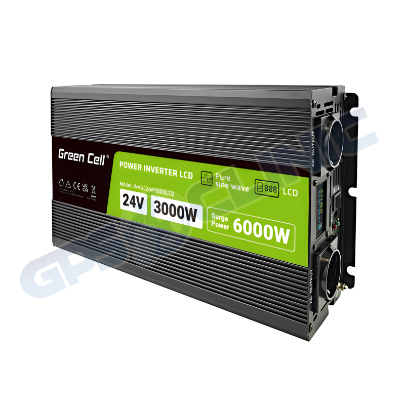 Conversor Green Cell 24V-3000/6000W Onda Pura LCD