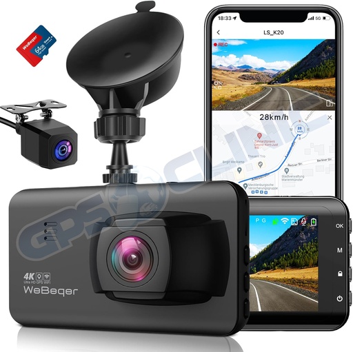 [WEBEQER-LS-K20] Dashcam WeBeqer LS-K20 3" 170º+140º